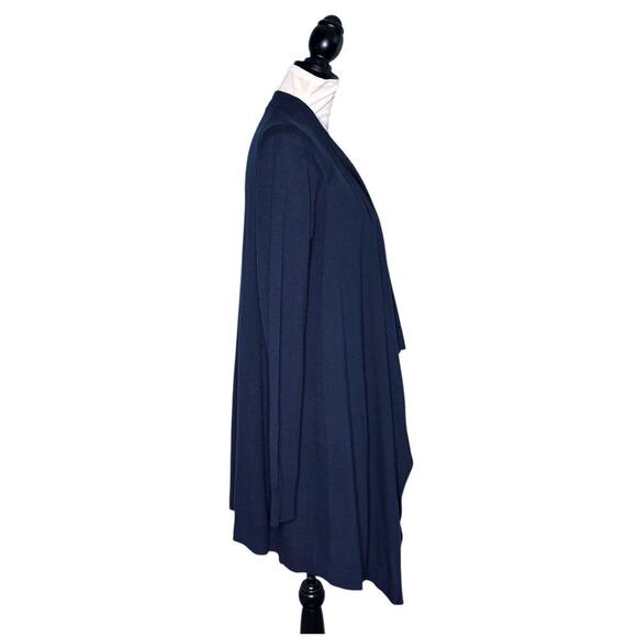 Vince Drape Merino Wool Open Cardigan Navy Blue Size Large - Picture 3 of 8